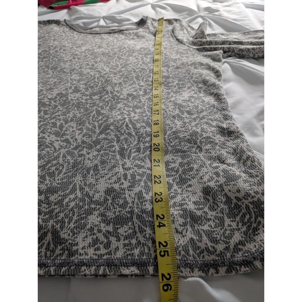 Eddie Bauer Outdoor Top Womens 2XL French Terry Sweatshirt Cool Grey Floral Norm - Picture 13 of 13